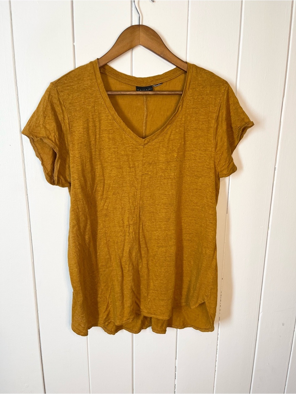 Tahari Rust/Orange Linen Top.